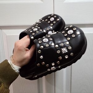 AZALEA WANG STUDDED MULES